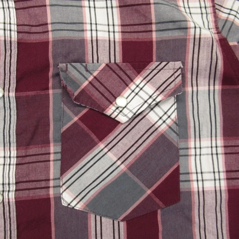 High Noon Mens Western Pearl Snap Long Sleeve Shirt Size Medium Regular - Picture 5 of 10